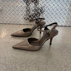 ZARA Heels with Ankle Strap - Taupe Grey - Brand New/Never Worn!